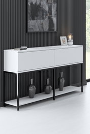 Hanah Home Consola Lord Blanco y Negro